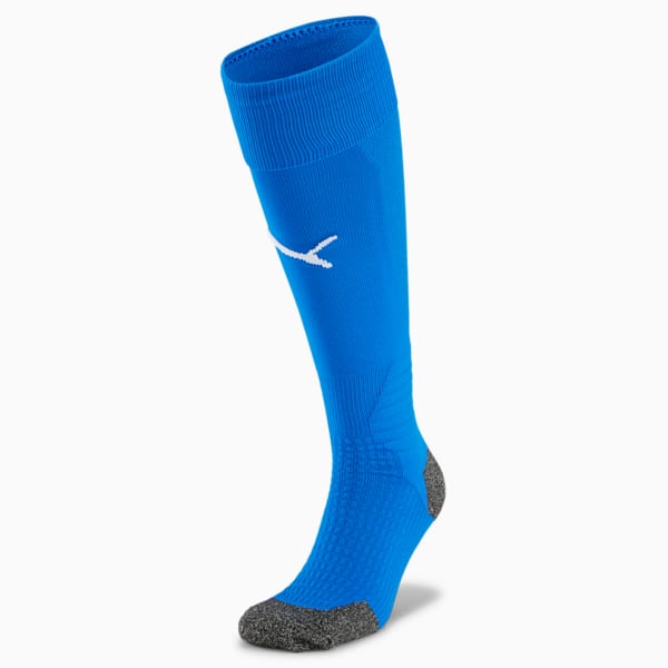 Liga Soccer Socks [1 Pair], Electric Blue Lemonade-Puma White, extralarge
